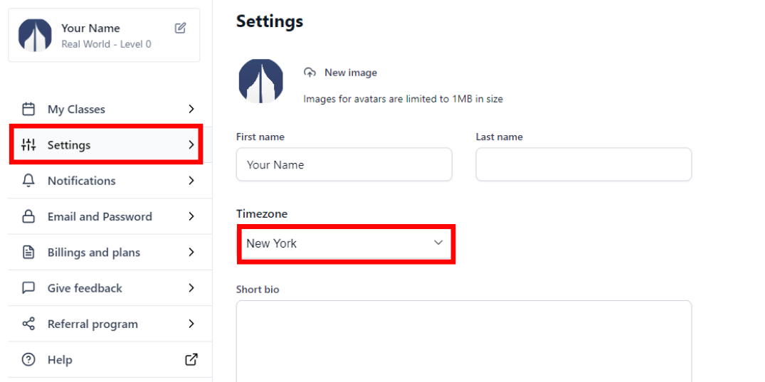 How do I change my timezone? BaseLang