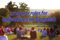 Grammar rules for adjectives in Spanish