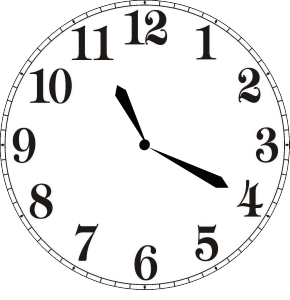 Time in Spanish Clock 5