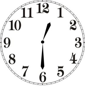 Time in Spanish Clock 6