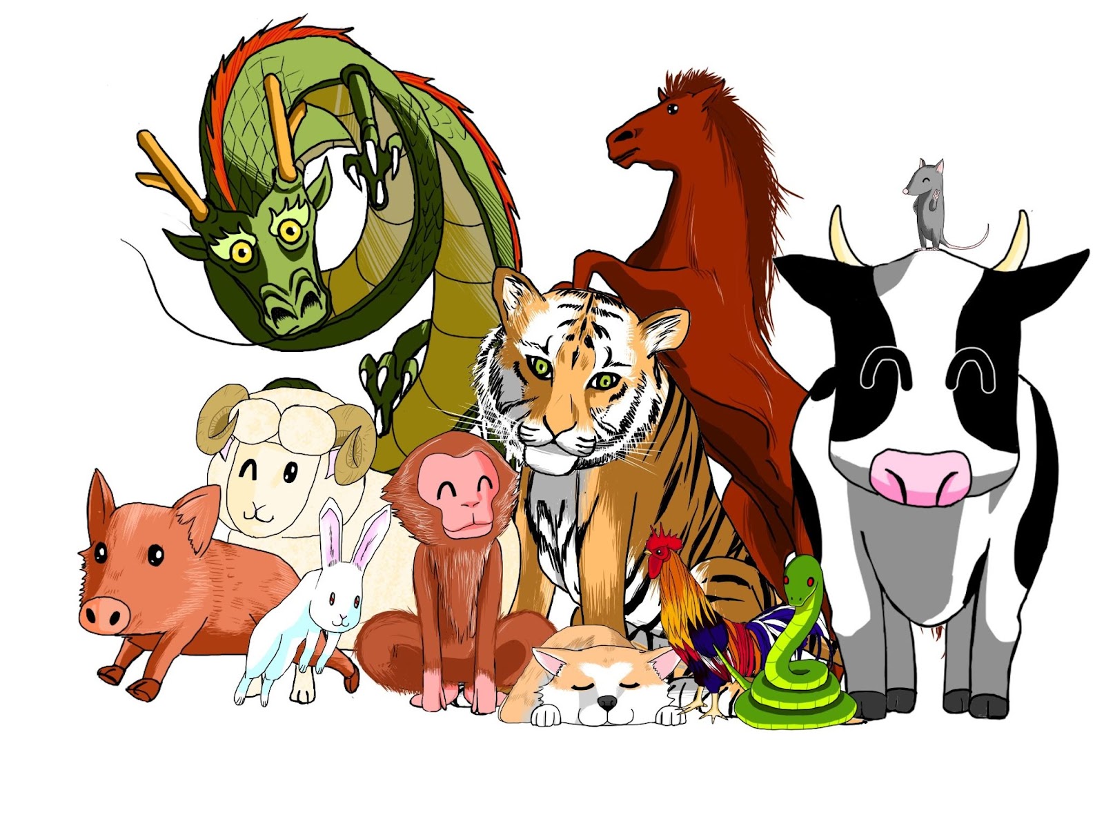 12 Животных – знаков китайского зодиака