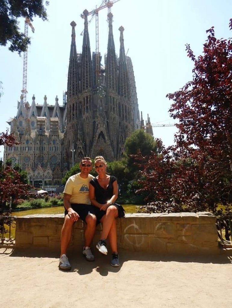 Visiting the Sagrada Familia, Barcelona, Spain