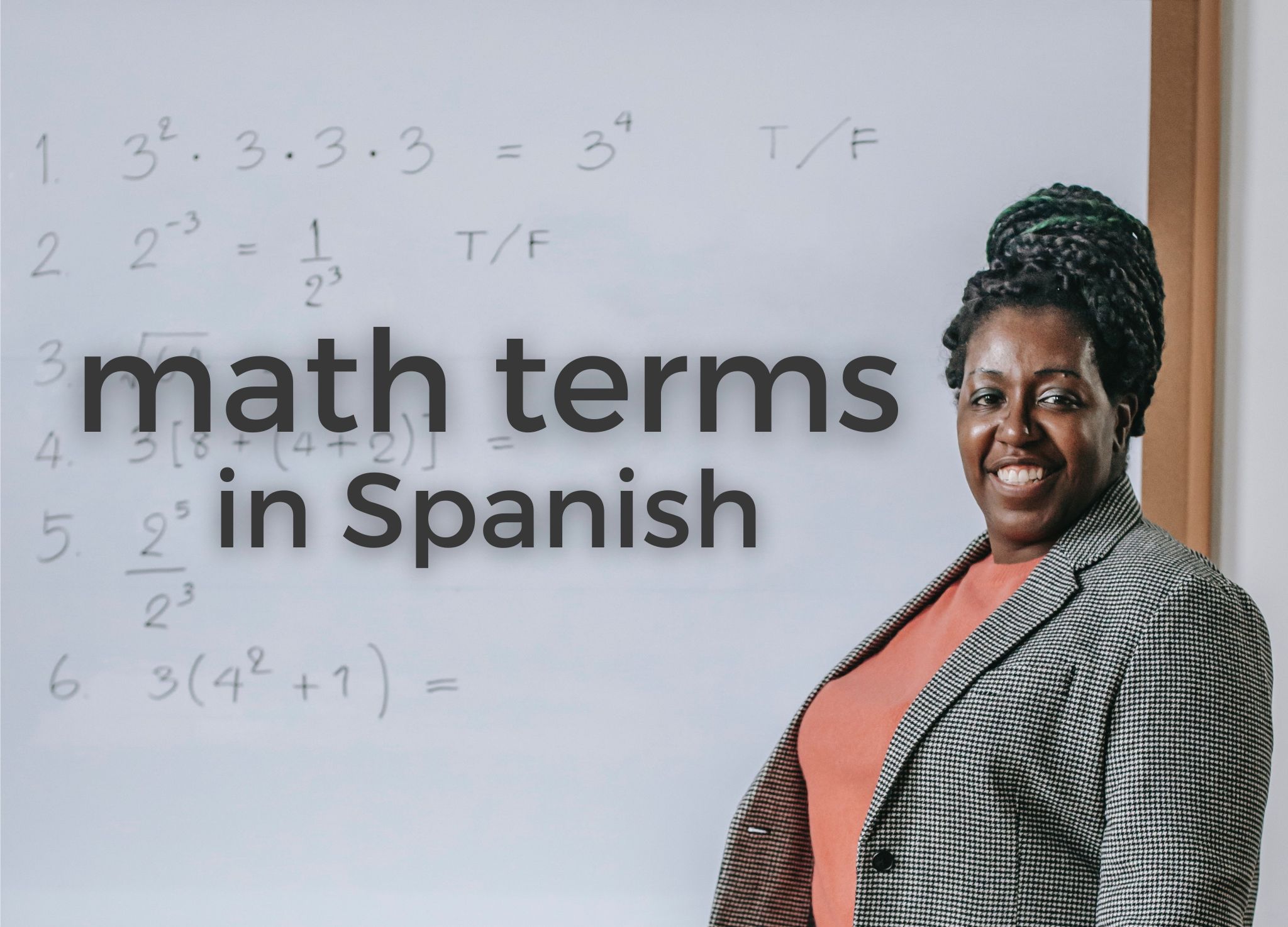 Terms for math in Spanish
