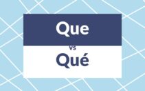 Que vs Qué in Spanish