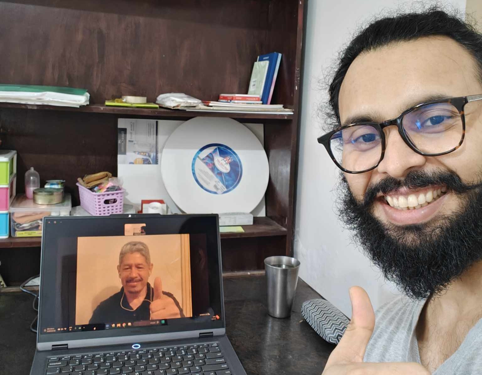 Mayank and one of his BaseLang teachers